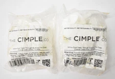 Lot of 20 The Cimple Co White Dual Feed Through bushings For Coax Cable RG6