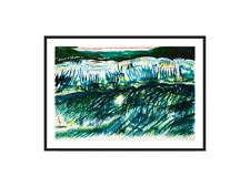 Raymond Pettibon - This Left Was, Giclee Print, Surfer Poster, Big Wave Cali
