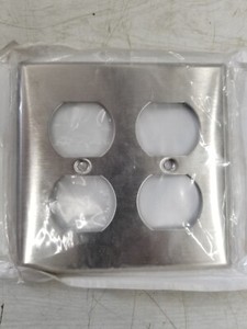 Leviton Stainless Steel 2 Gang Duplex Receptacle Cover