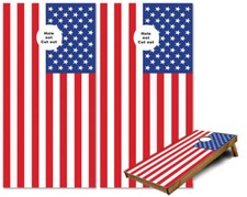 American Flag Cornhole wraps