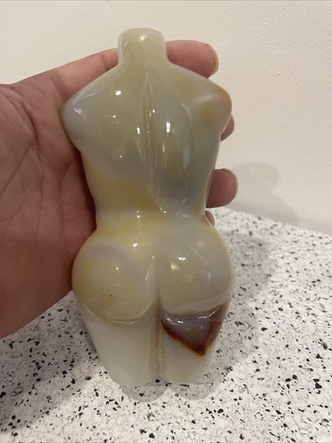 Jade Kristall Edelstein mittel Handwerk handgeschnitzt Frau Figur - Bild 12 von 15