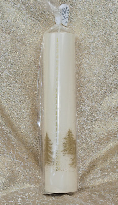 ADVENT KALENDERKERZE by Dänemark *NEU * OVP* 5  x 25 cm weiß mit goldfarb Tannen