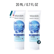 WARDAH Perfect Bright Glow Night Moisturizer Nourishes Black Spots Acne Scars 2X