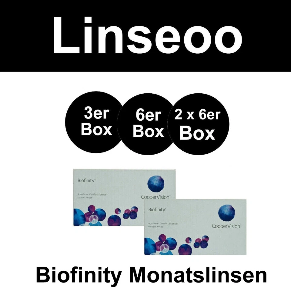 Biofinity ® Cooper® 3er, 6er oder 2x6er Box  --versandkostenfrei-- Cooper Vision - Bild 3 von 4