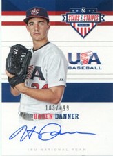 2017 PANINI USA ROOKIE RC AUTO STARS AND STRIPES HAGEN DANNER 