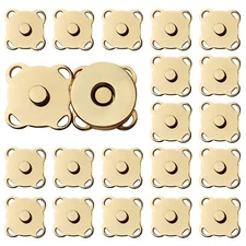 20 Sets Plum Magnetic Snap Buttons for Sewing Clothes Purse Handbag Scrapbook