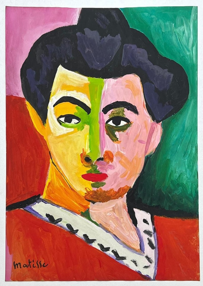 Henri Matisse (Handmade) Drawing On old Paper Signed