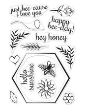 Hero Arts Clear Stamps Bee Flowers Wreath