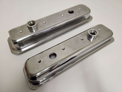 Aluminum 305 350 Chevy Center Bolt Valve Covers Vortec TBI 5.0 5.7 Factory 2nds