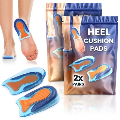 GREAT IDEAS Gel Inserts For Heels Shoe Pads Plantar Fasciitis Sandals Ladies Women Men UK