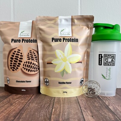 Pure Protein Choco + Vanilla + gratis Shaker | 7K Proteinpulver, Schoko, Vanille