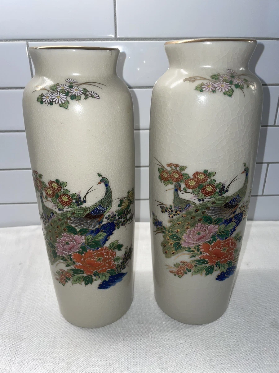 L108 磁器窯変掛紅花口孔雀花瓶 アンティーク 孔雀花瓶| eBay
