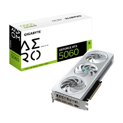 Gigabyte GeForce RTX 5060 AERO OC 8GB graphics card GDDR7 2595 MHZ