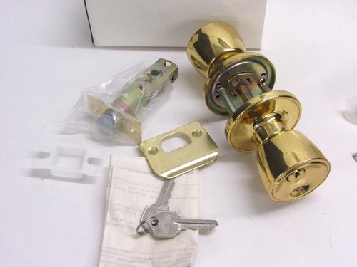 NOS! CAL LOCK SET SERRATURA PORTA INGRESSO CON CHIAVE COMBO, CATENACCIO, OTTONE, 9150/531PB - Foto 3 di 4