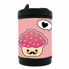 Cute Mustache D8 Black Metal Car Ashtray / Mini Trashcan