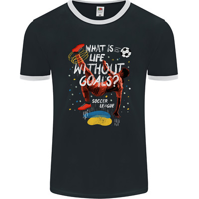 Leben ohne Tor Fußball Zitat lustiges Herren Ringer T-Shirt FotL