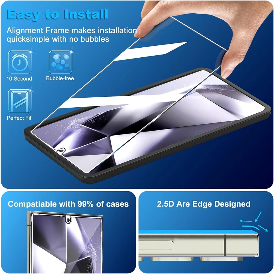 批发 批量 钢化玻璃 屏幕保护膜 适用于 Galaxy S25 S24 Ultra Plus — 第 2/4 张图片