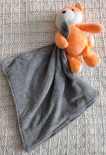 Carters Fox Lovey Security Blanket Gray Orange Baby Nursery Plush Doll