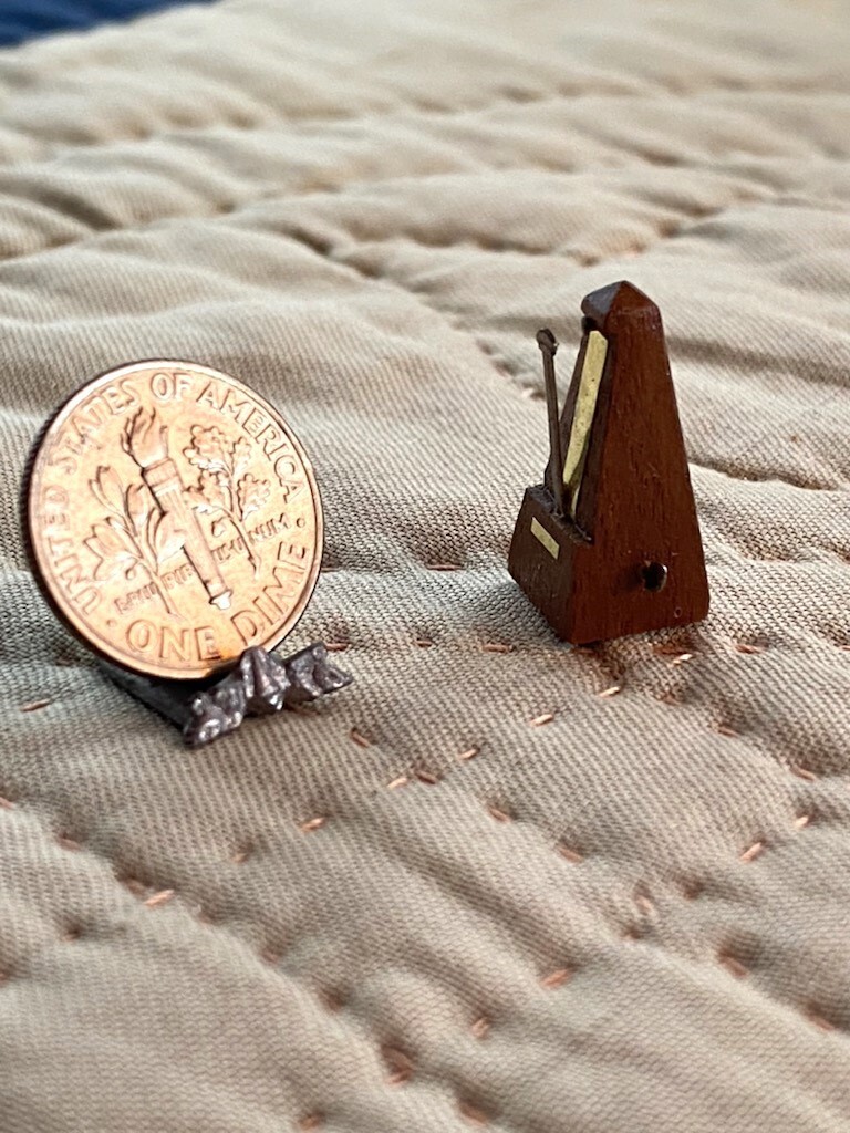 Vintage Artisan Signed Dollhouse Miniature Metronome 3/4" tall eBay