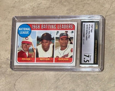 1969 Topps NL National League Batting Leaders #2 Pete Rose CSG Graded 7.5 NM