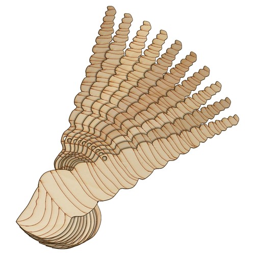 10x Wooden Sea Shell Turret Craft Shapes 3mm Plywood Seaside sealife - Picture 2 of 4