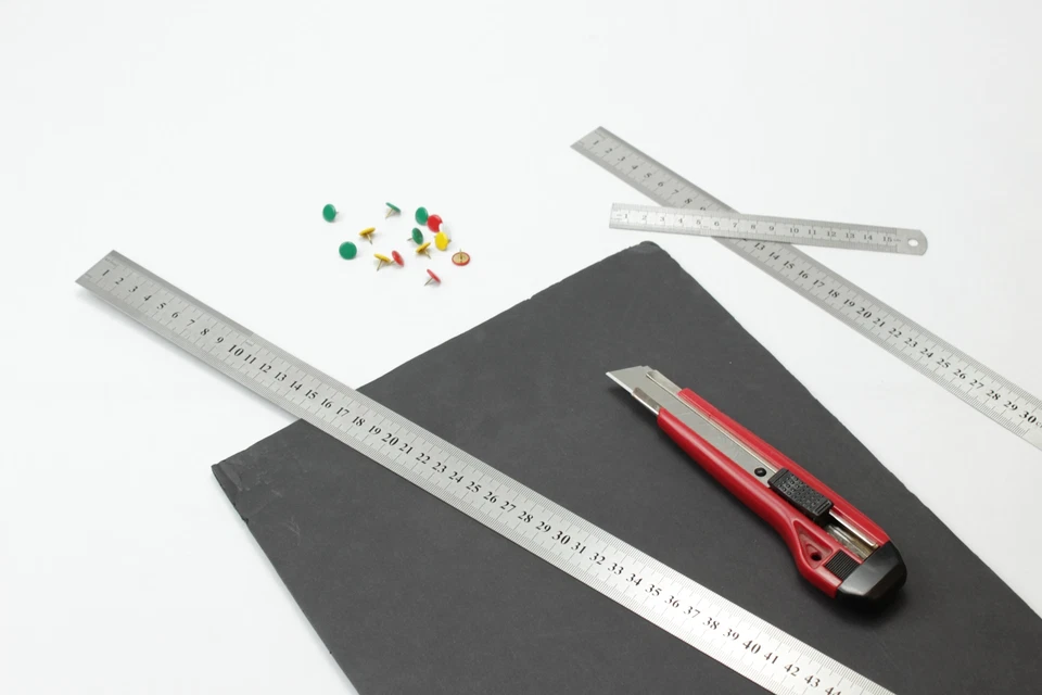 Stahllineal Stahlmaßstab Werkstattlineal Lineal Edelstahl Maßstab 150mm 15cm - Bild 4 von 4