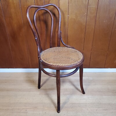 Antique Late 19th c. Original Thonet Vienna #18 Bentwood and Cane Bistro Chair