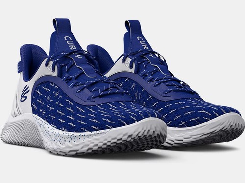 Unisex Curry Flow 9 Team Basketball Shoes Royal / White - Picture 2 of 5