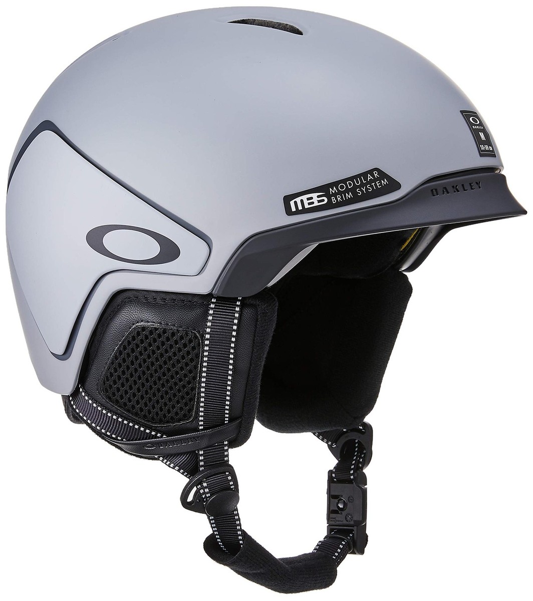 Oakley Mod3 W/MIPS Brim Snow Helmet, Matte Grey Black Shell, Small