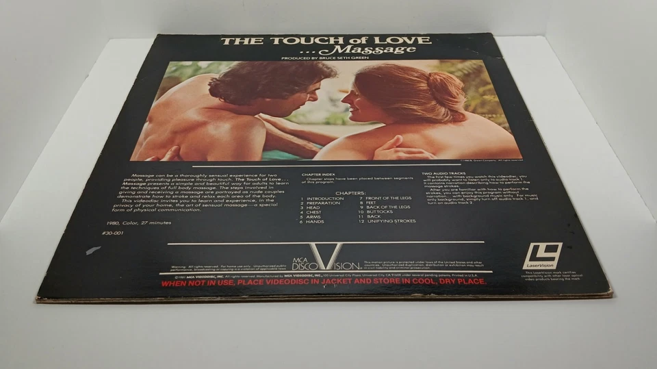 THE TOUCH of LOVE... Massage (1981) DiscoVision Laserdisc "FAST SHIPPING" Foto 4 de 4