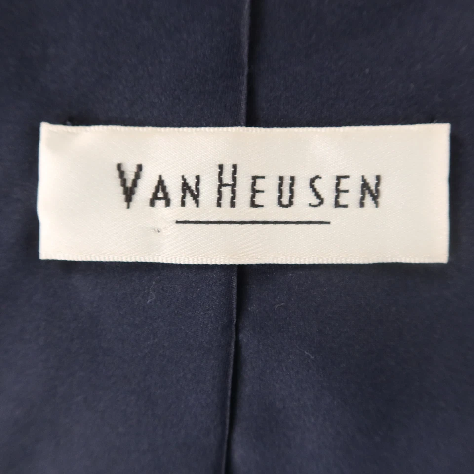 Van Heusen Tie Blue Solid Twill Polyester 4" - Image 3 of 4