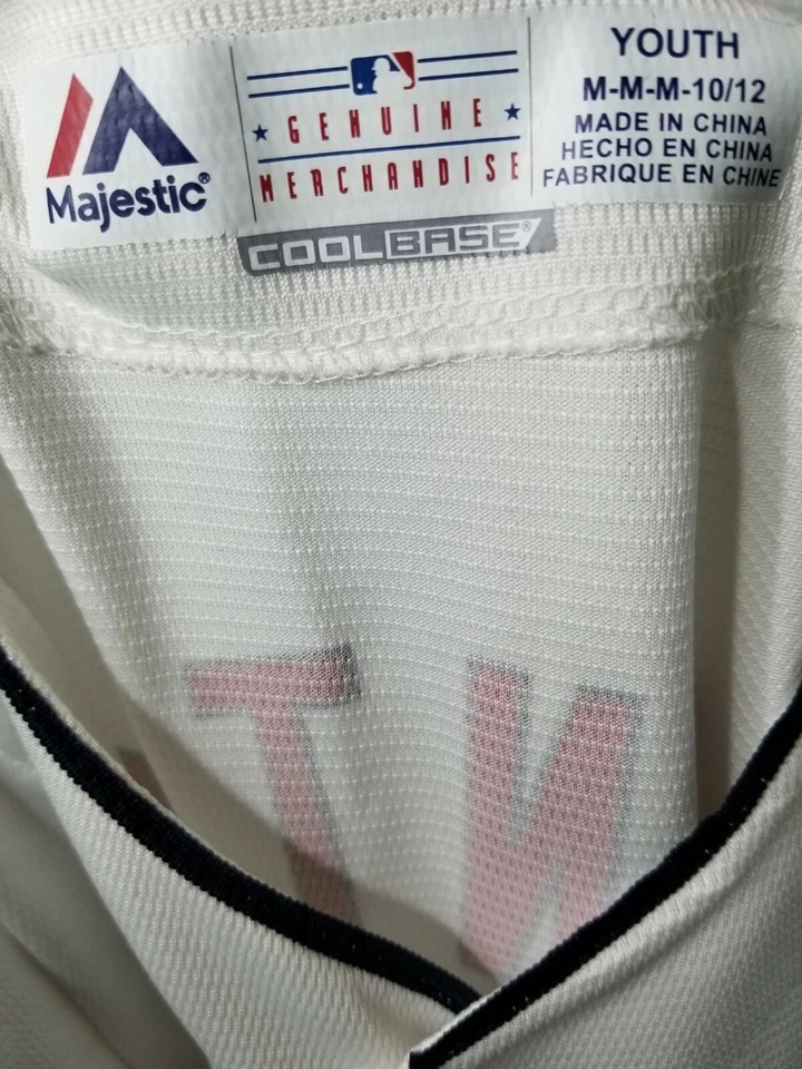 Camiseta Michael Brantley Majestic Cool Base Cleveland Indian Juvenil M 10/12 Blanca Foto 3 de 4