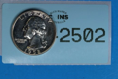 1958 25C WASHINGTON SILVER QUARTER DOLLAR PROOF RAW-2502