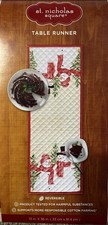 New St Nicholas Square Reversible Snowmen Holiday Table Runner 36"