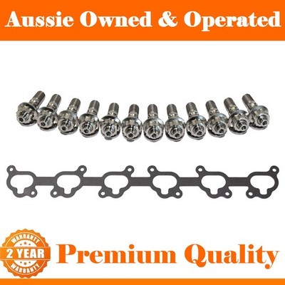 Intake Manifold Installation Titanium Stud+Gasket Kit For Ford Falcon XR6 4.0L
