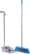 YONILL Broom and Dustpan Set for Home - Indoor Broom and Dust Pans with Long Han