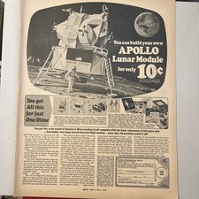 1969 APOLLO LUNAR MODULE Model Print Ad Advertisement EX