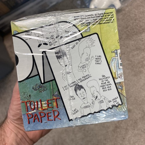MTV Beavis e Butt-Head TP per il mio buco! Buttwipe carta igienica vintage nuovo - Foto 8 di 8