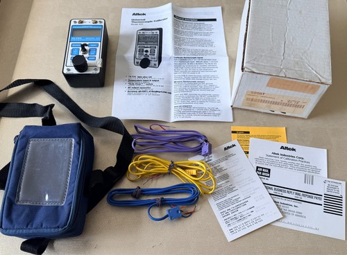 UNTESTED AS IS Altek Model 422 Universal Thermocouple Calibrator w/inserts, MORE