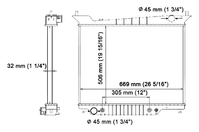 For Ford Expedition 2003-2004 Reach Cooling Engine Coolant Radiator Foto 4 de 4