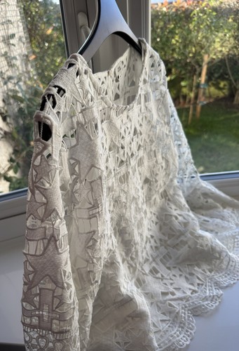 Ladies River Island White Lace Blouse Top Set Size 14 Fit Approx 12 - Bild 3 von 13