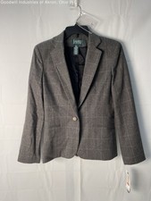 NWT Lauren Ralph Lauren Gray Squared Women's Blazer, Sz. 6