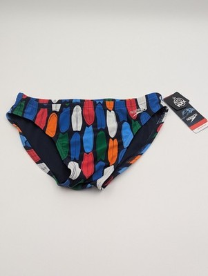 Speedo Mens Size 32 Brief Powerflex Eco Swim Suit High Risk Red NWT