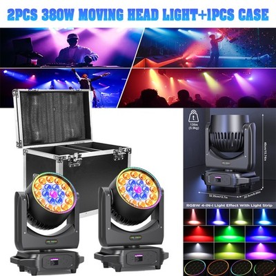 380W RGBW Moving Head Stage Lighting LED Spot Beam DMX Disco DJ Party GOBO Light