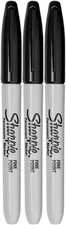 3 PACK Sharpie Permanent Fine Point Marker Black BULK FRESH STOCK BRAND NEW