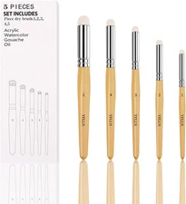 Drybrush Set, 5 Sizes Miniature Paint Brushes