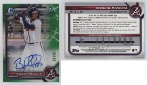 2022 Bowman Chrome Prospect Green Refractor /99 Brandol Mezquita #CPA-BMQ Auto