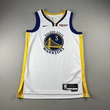 Nike Golden State Warriors Jersey Jordan Poole Mens 40 Small White NBA #3 2022