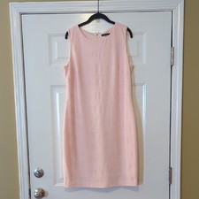 Tommy Hilfiger Pale Pink Sleeveless Form Fitting Knee Length Dress Size 14