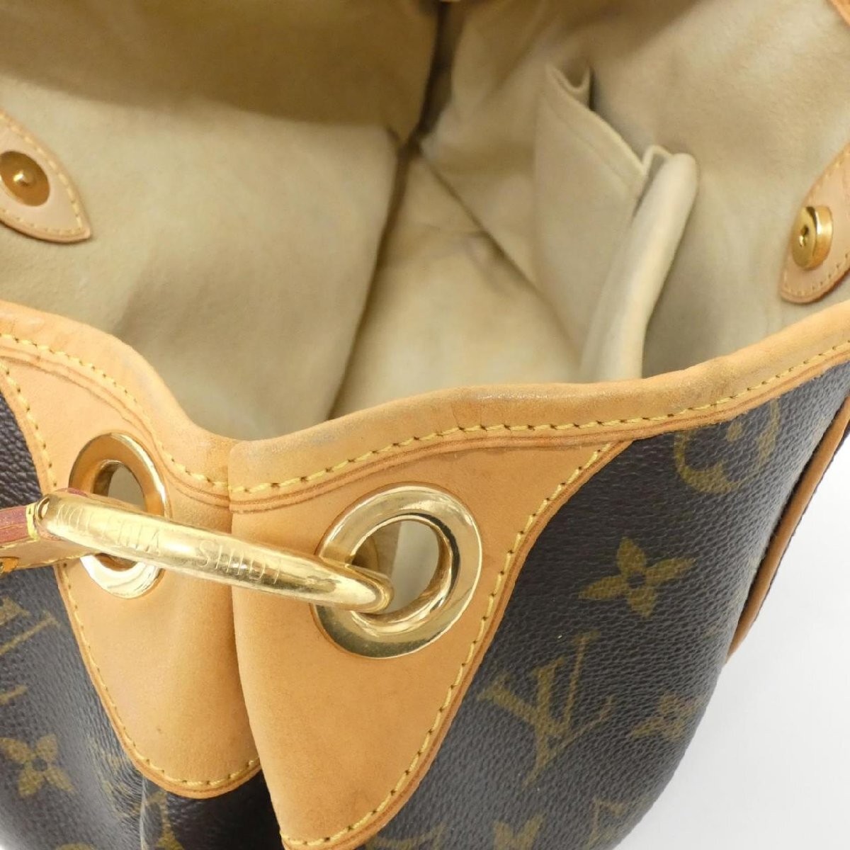 Louis Vuitton Monogram Galliera PM Shoulder Bag Canvas Brown